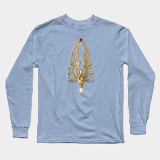 Art Nouveau Swan Pendant Long Sleeve T-Shirt